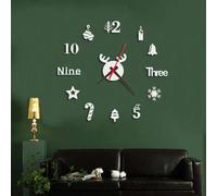 Yonis Horloge murale quartz - Argent