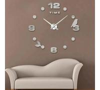 Yonis Horloge murale quartz - Argent