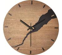 Yonis Horloge murale quartz - Bois cuivre