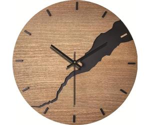 Yonis Horloge murale quartz - Bois cuivre