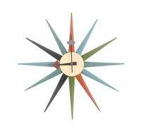 Yonis Horloge murale quartz bois - Multicolore