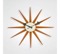 Yonis Horloge murale quartz bois - Orange