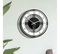 Yonis Horloge murale quartz - Noir