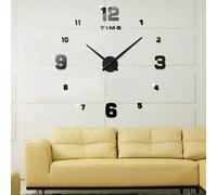 Yonis Horloge murale quartz - Noir