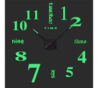 Yonis Horloge murale quartz - Noir