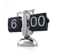 Yonis Horloge quartz rectangulaire - Argent