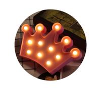 Yonis Lampe décorative LED couronne - Rose