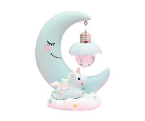 Yonis Lampe décorative lune LED - Bleu