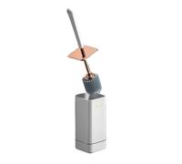 YONMLEDO Brosses WC Et Supports Ensemble de brosses de Toilette en Silicone à Montage Mural sans poinçon, Outils de Nettoyage de Salle de Bains à séchage Rapide à Long Manche(A2)