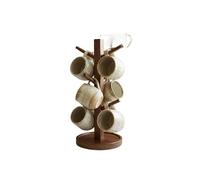 YONMLEDO Support À Tasse À Café Pour Comptoir Tree Shape Coffee Mug Holder Space Saving 4/6 Hooks Mug Hanging Display Rack Hanging Display Multi-functional(Type B-6Hooks)
