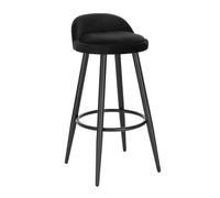 YONMLEDO Tabouret De Bar Tabouret de Bar coloré avec Repose-Pieds en métal, comptoir de Cuisine Haut for bistrot(Black Velvet)