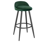 YONMLEDO Tabouret De Bar Tabouret de Bar coloré avec Repose-Pieds en métal, comptoir de Cuisine Haut for bistrot(Dark Green Velvet)