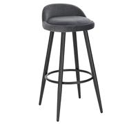 YONMLEDO Tabouret De Bar Tabouret de Bar coloré avec Repose-Pieds en métal, comptoir de Cuisine Haut for bistrot(Dark Grey Velvet)