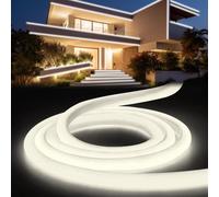 YOODI LED Neon Blanc Froid 10m, Flexible Ruban Led Exterieur Etanche IP65, Tube Rond Découpable Lumiere Bande 220V LED Strip Light Pour Maison Jardin Fête Chambre Deco, Comprend une Alimentation