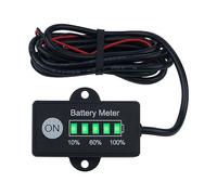 YOOREAL Indicateur de jauge de carburant de batterie de compteur de | capacité de batterie pour FeliPO4 Batterie Voiture de golf Remorque de voyage Chariot élévateur Machine à récurer etc.