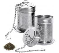 Yoosso 2PCS Infuseur Thé, Filtre à Thé Boule à The Filtre The pour Tasse Infuseur Thé Trou Fin avec Couvercle & Bac de Récupération pour Mug Tasse Théière Verre