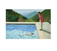 Yooyu Portrait de David Hockney Toile encadrée tendue Peinture Affiches et impressions Wall Art Photos pour Salon Home Decor 75x135cm(30x53in) avec cadre