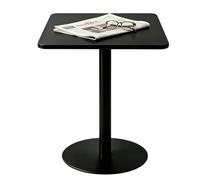 Yopappol Table D'appoint Minimaliste À Colonne Unique, Guéridon À Base Ronde Robuste, Petite Table De Bistro Compacte pour Appartement Intérieur Et Petit Espace(Noir,60x60x73cm)