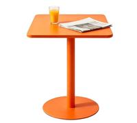 Yopappol Table D'appoint Minimaliste À Colonne Unique, Guéridon À Base Ronde Robuste, Petite Table De Bistro Compacte pour Appartement Intérieur Et Petit Espace(Orange,70x70x73cm)