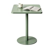 Yopappol Table D'appoint Minimaliste À Colonne Unique, Guéridon À Base Ronde Robuste, Petite Table De Bistro Compacte pour Appartement Intérieur Et Petit Espace(Olive Green,48x48x72cm)