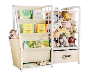 Yorbay Bibliothèque pour Enfants, Étagère à Jouets avec 3 Compartiments, Étagère pour Chambre d'enfant pour Ranger Livres d'Images et Jouets