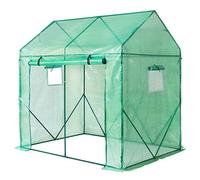Yorbay Serre de Jardin Tente pour Plantes Tomates Fleurs Bâche renforcée en PE 140 g/m² - 200 x 140 x 200cm (LxBxH), Solide, Verte Réutilisable