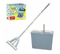 York Balai Serpillière Éponge PVA Super Absorbante 34 cm Kit de Nettoyage Sols avec Seau et Essoreur Intégré Manche Télescopique 130 cm Idéal Poils d'animaux et Poussière Bleu