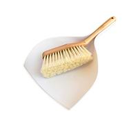 York Eco Natural Pelle et Balayette avec Brosse en Bambou et Bord en Caoutchouc Ensemble de Balayage Écologique et Robuste Kit de Nettoyage Naturel 25x5,5x34 cm Gris et Bois de Bambou Durable