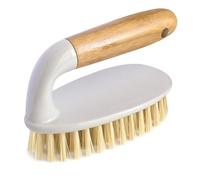 YORK EcoNatural Brosse à Récurer Antibactérienne en Bambou Brosse de Nettoyage avec Ions de Zinc pour Joints et Sols Poignée Antidérapante Hygiène Renforcée pour Cuisine et Salle de Bain Beige