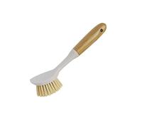 York EcoNatural Brosse Vaisselle Bambou Antibactérienne Brosse de Cuisine pour Nettoyage Assiettes Casseroles Poêles avec Manche Ergonomique Hygiène Renforcée Stop-Bactéries Design Beige