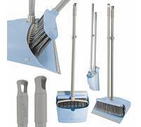 YORK Kit Balai et Pelle avec Manche Long, Bleu