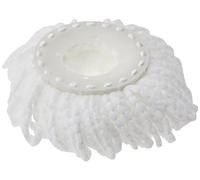 York Recharge en Microfibre Haute Performance Tête de Rechange pour Balai Rotatif Absorbante et Réutilisable pour Tous Types de Sols Carrelage Parquet Marbre Lot de 1 Blanc