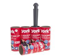 YORK Rouleau Anti-Peluche Extra Collant Lot de 5 Rouleaux de 20 Feuilles Brosse Adhésive pour Vêtements Poils d'animaux Chats et Chiens Rouleau de Nettoyage Textile Haute Adhérence Premium