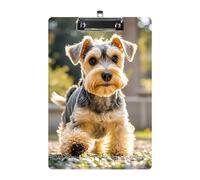 Yorkie Pupitre porte-bloc en acrylique A4, durable et lisse avec clip en métal, support mural portable pour bureau, salle de classe, infirmières et enseignants