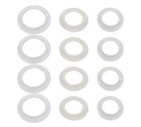 YOSADIER 12 Pièces Anneaux de Fixation Anneaux Filetés en Plastique pour Abat-jour E14 et E27 Bordure en Dentelle pour Support Stable de Lampe de Table, Réparation Facile