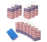 YOSADIER 12pièces Lot de Papier Patriotiques pour Fête du Juillet Décorations Anniversaire de Indépendance Motifs Drapeau Américain Rouge Blanc Bleu avec Papier pour Accessoires de Fête
