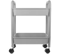 YOSADIER Chariot Utilitaire à Double Niveau en PP Roues pour Rangement | Design à Deux Niveaux, Structure Multi-couches, Usage Salon de Beauté et Bureau