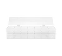 YOSADIER Distributeur D'étiquettes Mural en Acrylique Transparent Compartiments Segmentés, Bords Arrondis Lisses, pour Préparation Alimentaire et Étiquettes Adhésives