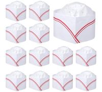 YOSADIER Lot de 20 Chapeaux la Cuisine en Papier Blanc, Toque de Chef Jetable Légère Trous D’aération, Cuisine, Restaurant et Événements