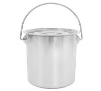 YOSADIER Seau en Acier Inoxydable 304 avec Poignée, Grand Format Ø25 x H25 CM, Bac à Compost Cuisine, Conserve la Fraîcheur des Liquides, Utilisation Facile en Cuisine