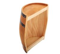 YOSADIER Tonneau à Vin Mural en Bois Massif 33 CM Décoration de Seau à Boisson Vieilli pour Bar et Cave à Vin Ornement Rétro Demi-Tonneau en Chêne pour Décor de Bar Authentique