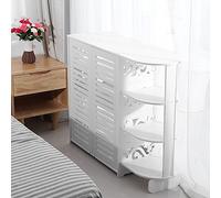 Yosoo Health Gear Armoire à Chaussures, Organisateur de Rangement de Chaussures en Bois et Plastique Blanc avec Compartiments Superposés, étagère à Peu Encombrante pour Entrée, Chambre à Coucher,