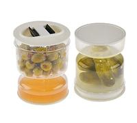 Yosoo Health Gear Bocal à Cornichons en Verre avec Sablier, Sablier, Cornichons et Olives