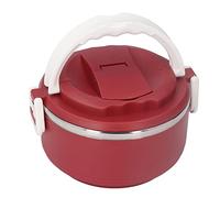 Yosoo Health Gear Boîtes à de Style Japonais, Boîte à Déjeuner en Acier Inoxydable, Boîte à Déjeuner Thermique Portable avec Joint en Silicone, Support de Téléphone Amovible pour l'école, le (Rouge