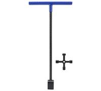 Yosoo Health Gear lé Multifonction en Acier pour Compteur D'eau avec Poignée en T avec Outil Utilitaire 4 Voies pour Robinets de Vannes Multifonctionnel Inclus (Bleu)
