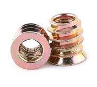 Yosoo Health Gear Écrous d'Insertion Filetés M6 x 13 mm, Lot de 20 Inserts Hexagonaux Zingués pour Bois et Meubles