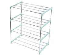 Yosoo Health Gear Étagère à Chaussures en Acier Inoxydable, étagère de Rangement de Chaussures Multicouche avec Assemblage à Faire Soi-même, Acier Inoxydable et PP, Support renforcé, Organisateur (4