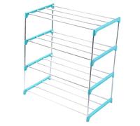 Yosoo Health Gear Étagère à Chaussures en Acier Inoxydable, étagère de Rangement de Chaussures Multicouche avec Assemblage à Faire Soi-même, Acier Inoxydable et PP, Support renforcé, Organisateur (4