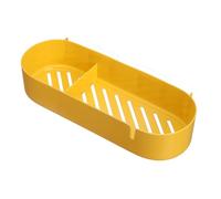 Yosoo Health Gear Étagère de Drainage de Salle de Bain en PP, étagère Murale 27 X 10 X 5,5 Cm, Organisateur de Salle de Bain divisé avec Installation Adhésive sans Perçage et Trous de Drainage pour
