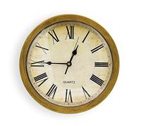 Yosoo Health Gear Horloge Murale avec Coffre-Fort caché Vintage Grand Espace de Rangement Serrure Ronde, Compartiment Secret de Détournement Compartiment Sûr pour Bijoux Valuablesge Argent (Gold)